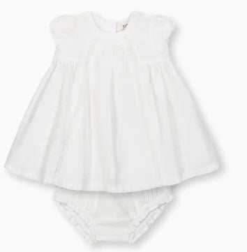 Linen Pintuck Dress|7438