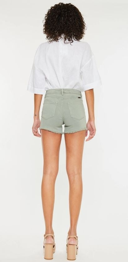High rise shorts Olive|7794