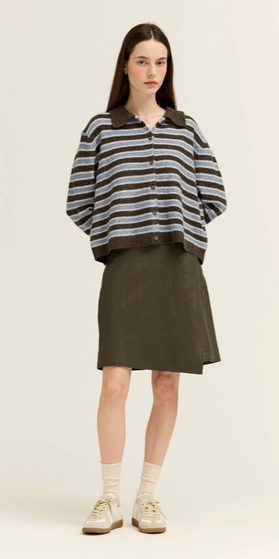 Vegan Leather Skirt|8228
