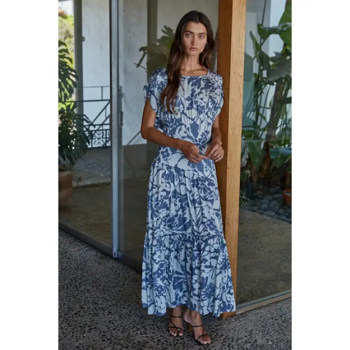 Floral Print Tiered Dress|6750