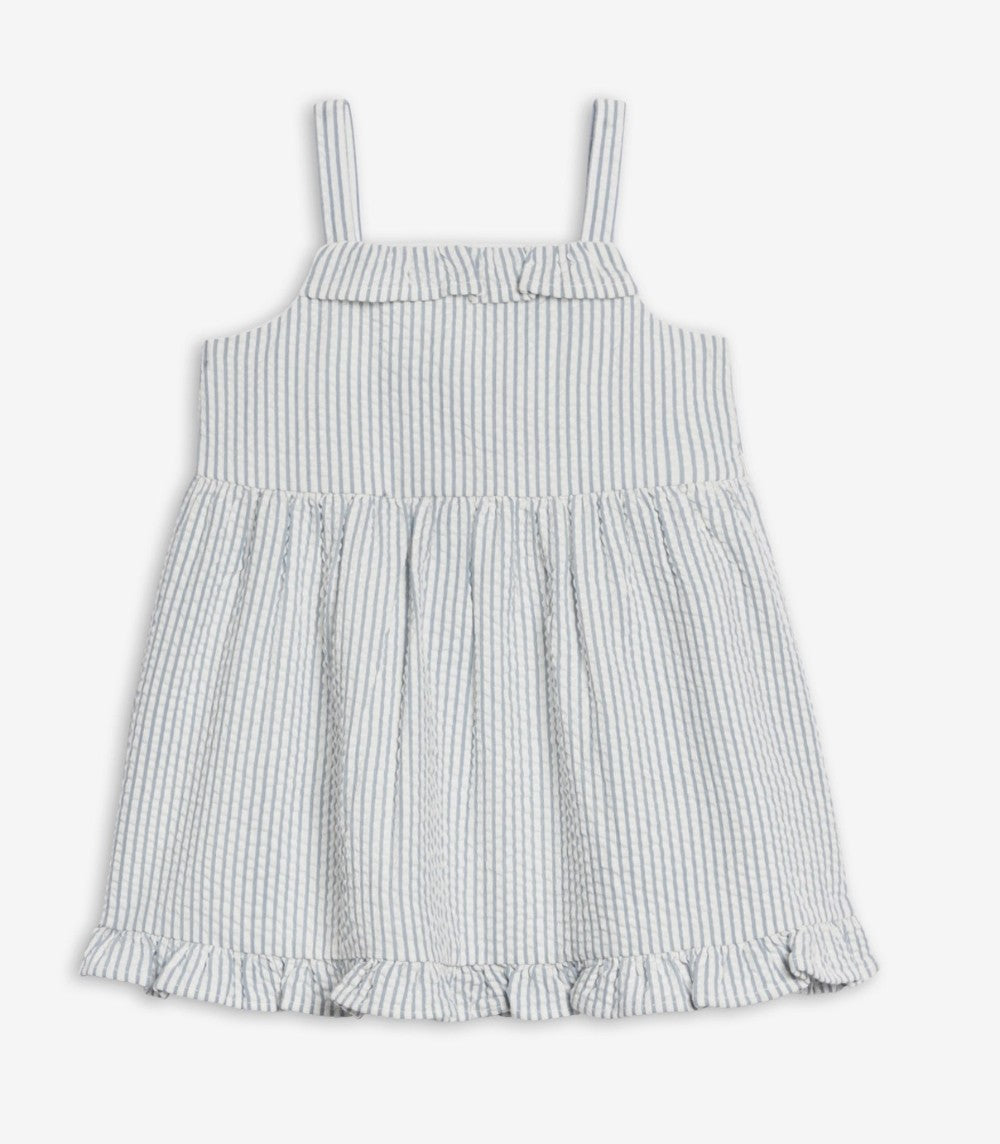 Seersucker Tank Dress -blue|7713
