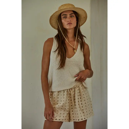 V-Neck Sweater Tank Top|6706