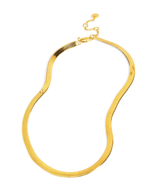 Gold Plated Herringbone Necklace|8428