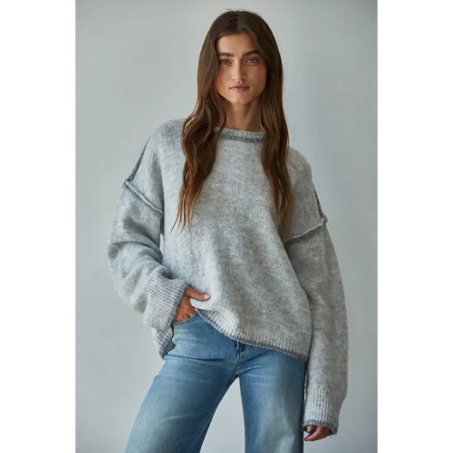 Grey Sweater Crewneck|6754