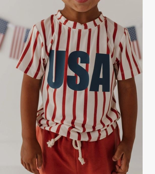 Boy's Short Sleeve  usa|7682