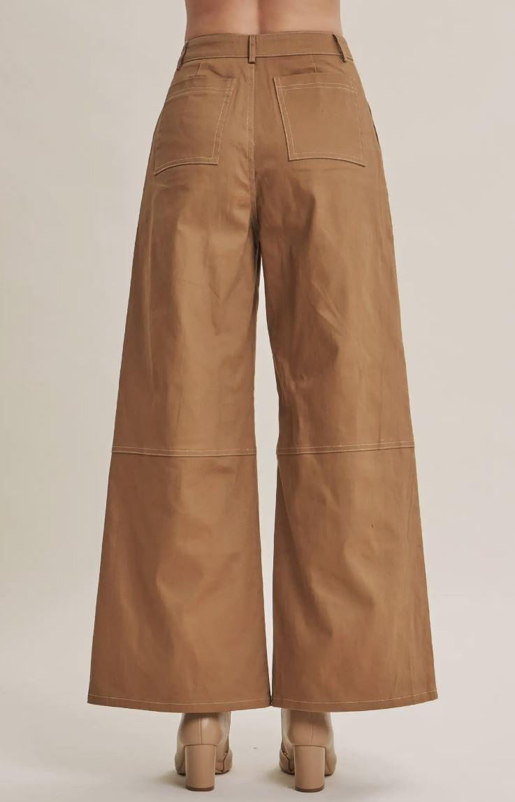 Brown Twill Cargo Pants|8383
