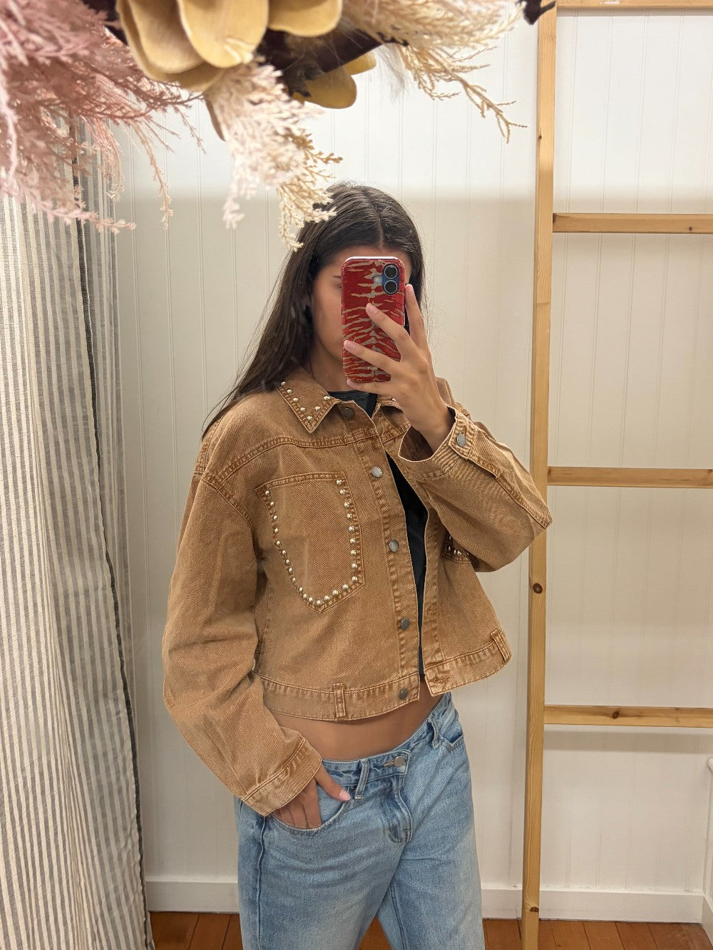 Desert Denim Studded Jacket|8129