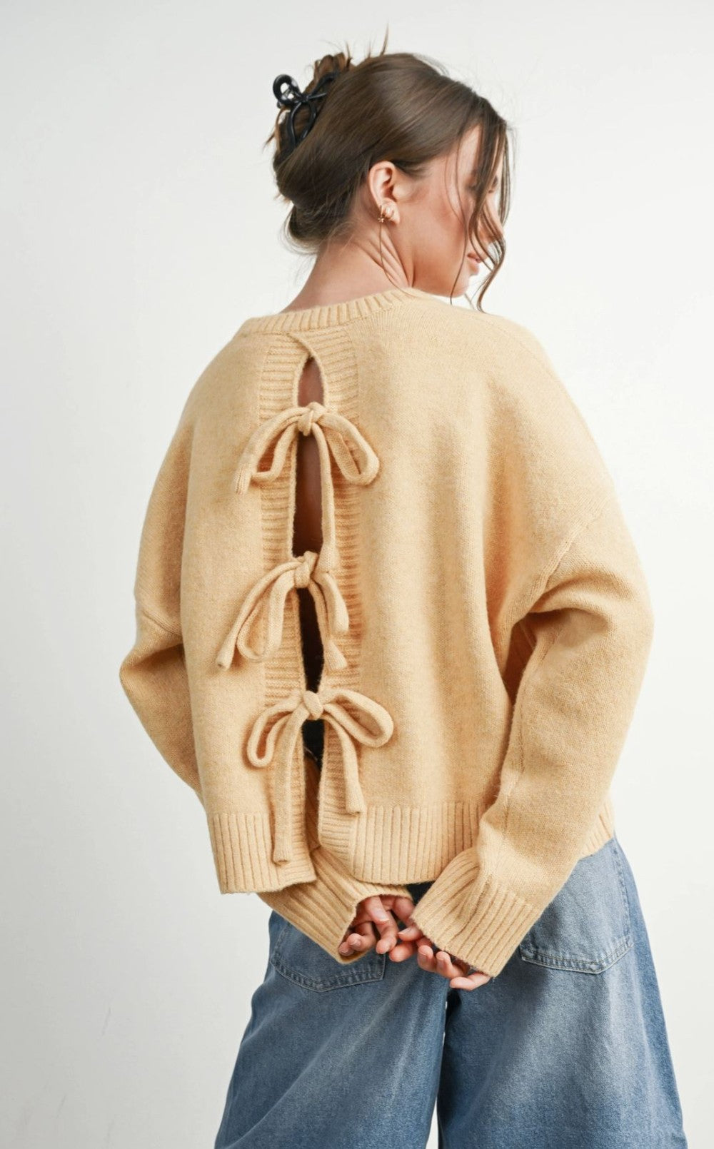 Tie-Back Sweater  marigold|6618