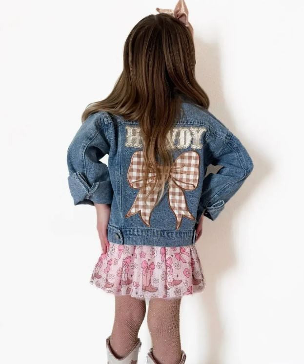Denim Jacket w bow|6677