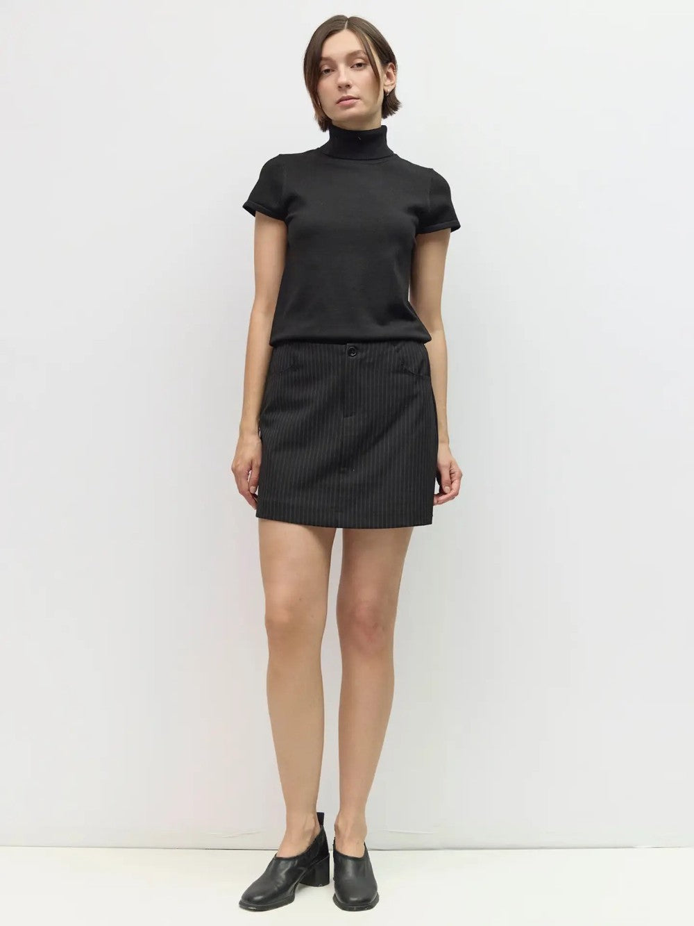 Pinstripe Mini Skirt|8017