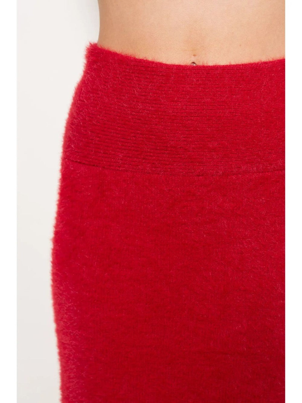 Red Knit Skirt|6939