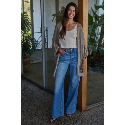 Quarter Sleeve Open Front Cardigan|6704