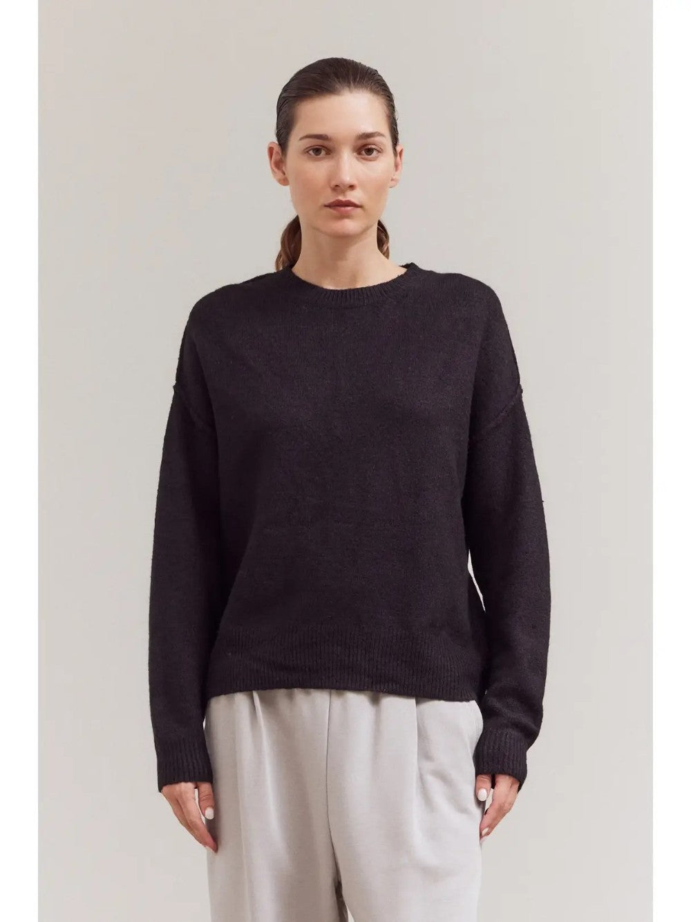 Mock Neck Cocoon Sweater|8007