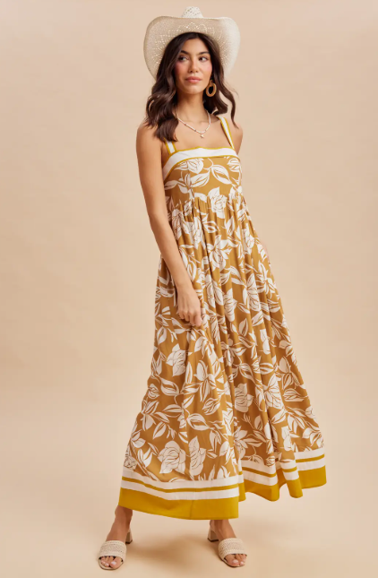 Golden Hour Piped Resort Dress|7479