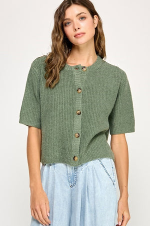 Soft Loose Button Down Cardigan|8002