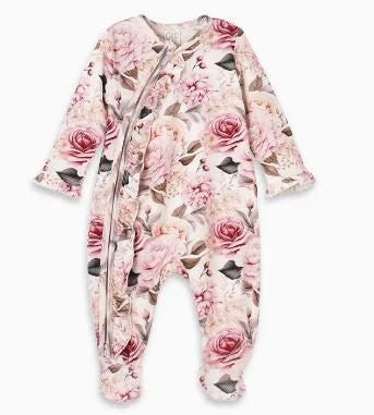 Floral Zipper Romper|6386