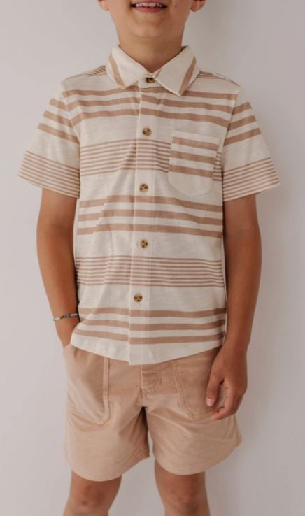 Boy's Collar Button Shirt|7477