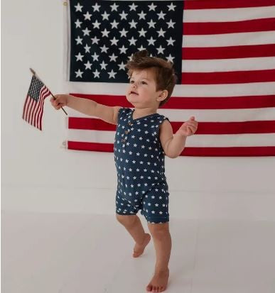 Boy's romper stars|7686