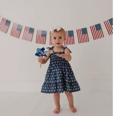 tiered stars dress|7691