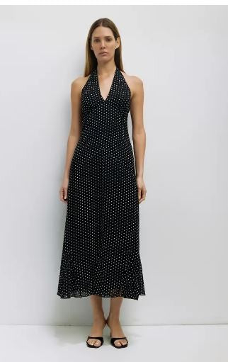 Halter Polka Dot Dress|7755