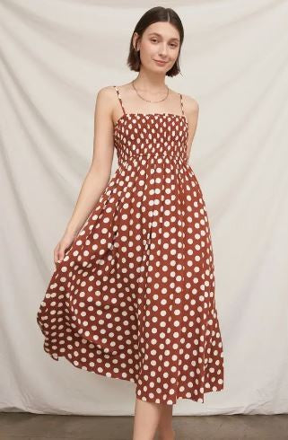 Sleeveless Polka Dot dress|7763