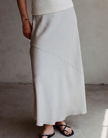 Lyocell Skirt with Side Zipper|7805