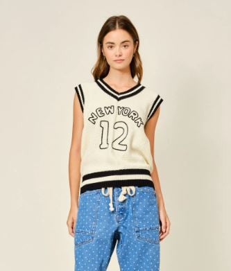 sporty V neck sweater|7849