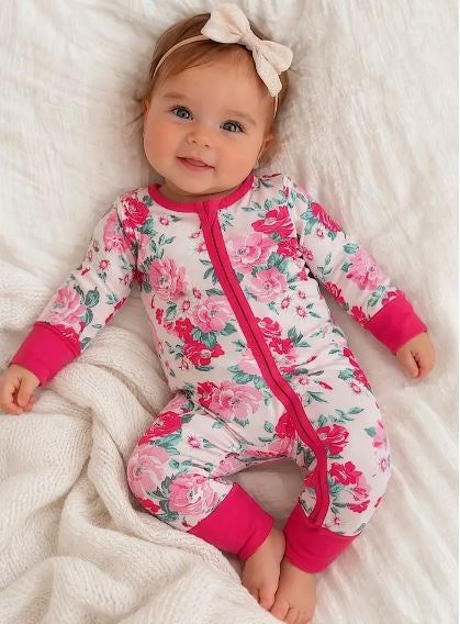 2-Way Zip Romper, Pink Splendor|7952