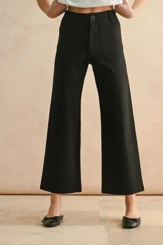 Ponte  Crop Pants blk|8223