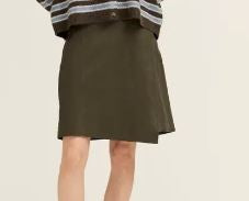 Vegan Leather Skirt|8227