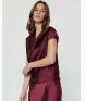 satin burgundy blouse|8253