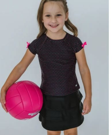 Black Tiered Active Skort|6550