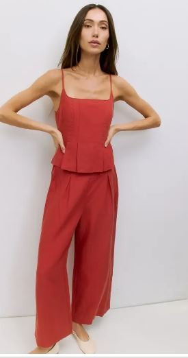 Pleated Linen Tank|7181