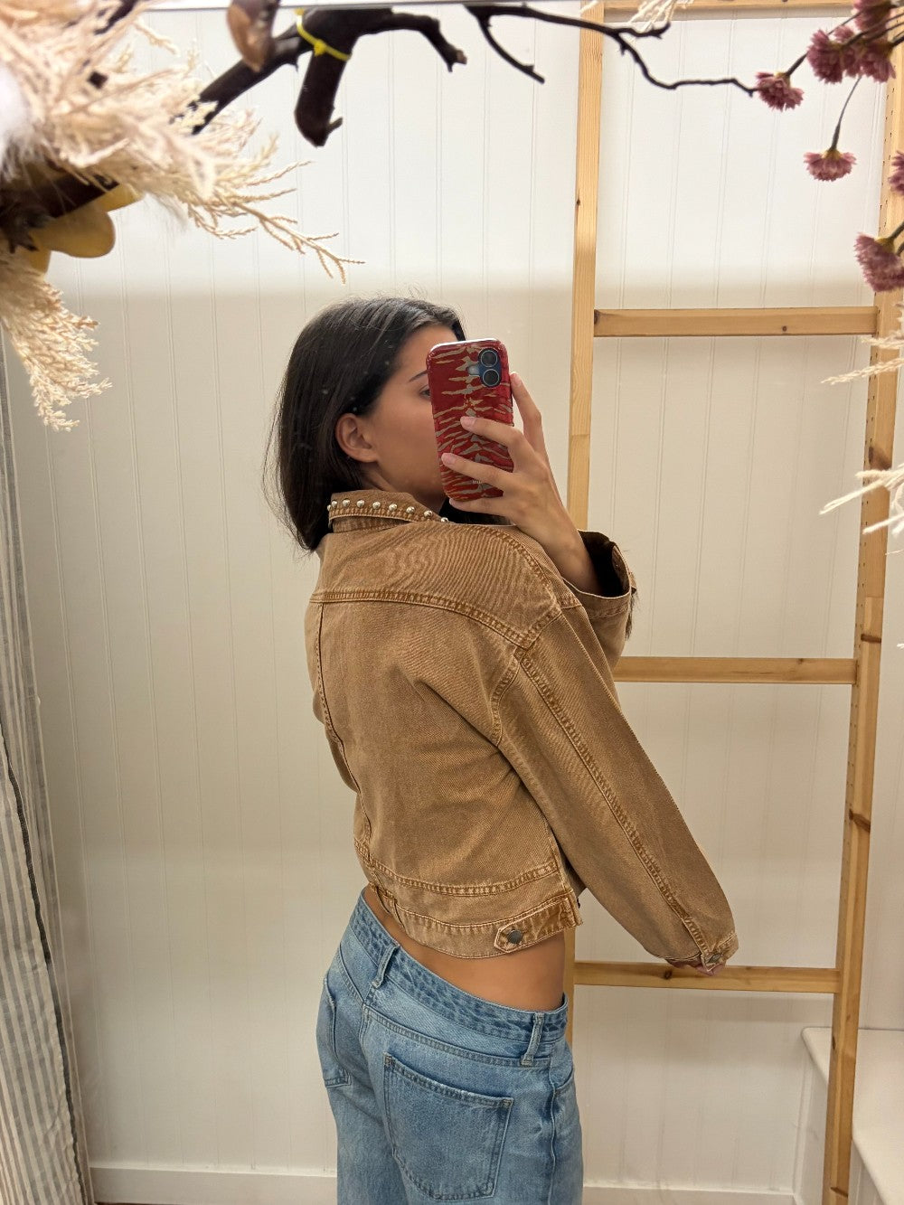 Desert Denim Studded Jacket|8130