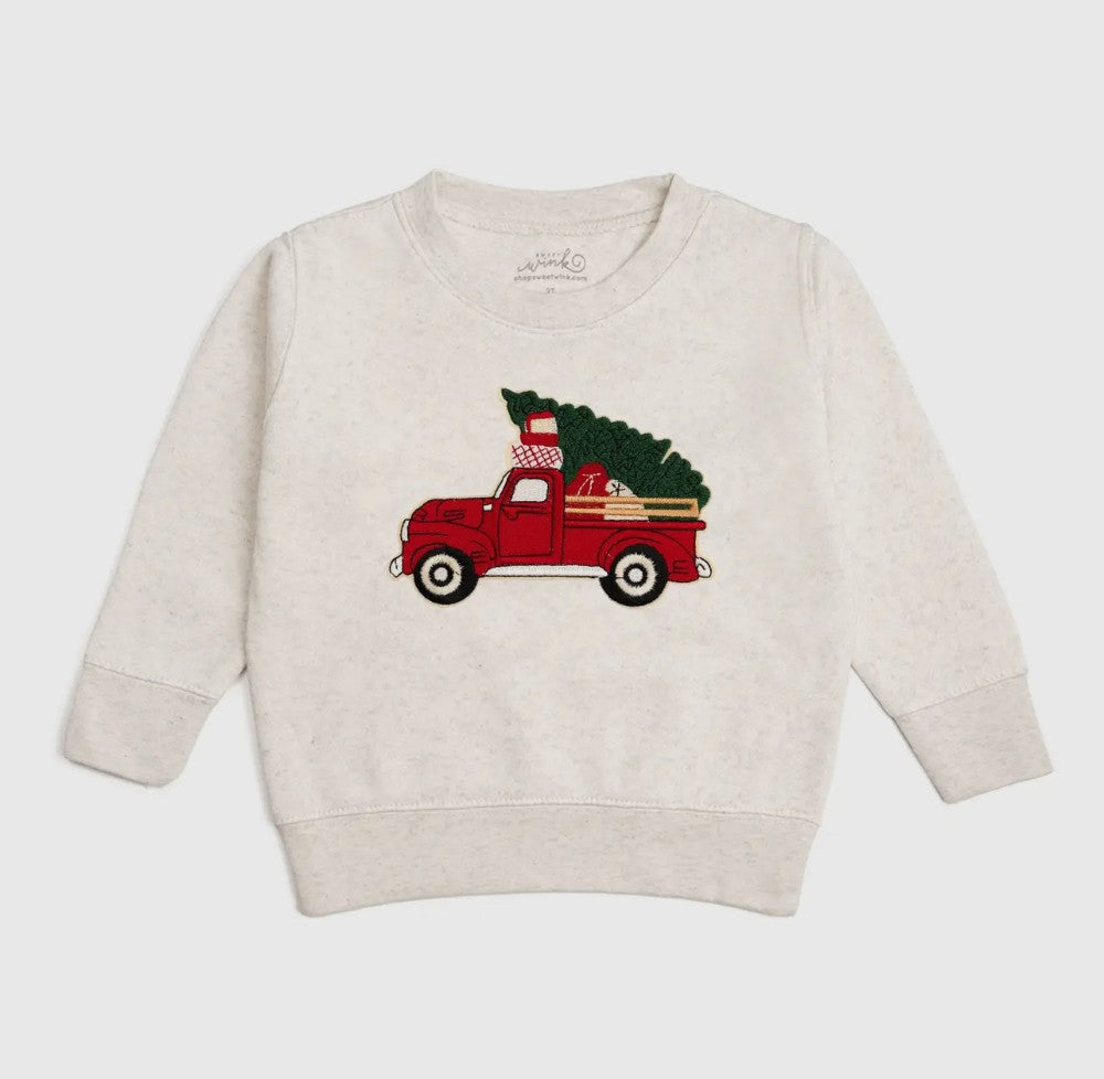 christmas truck patch sweat shity|6824