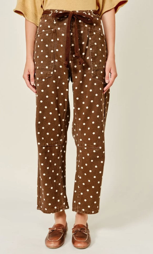 Polka Dot Barrel Jeans|8242