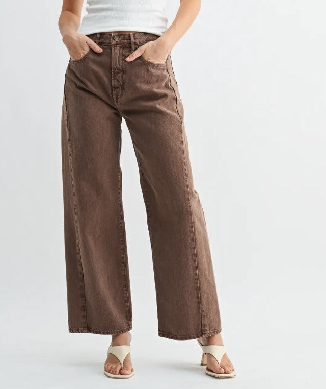 HIGH RISE SUBTLE BARREL - BROWN|8137