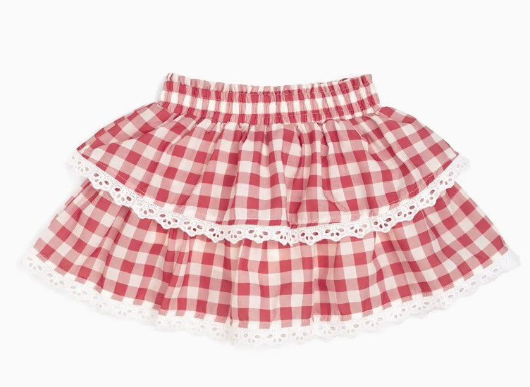 Red Gingham Skort|7533