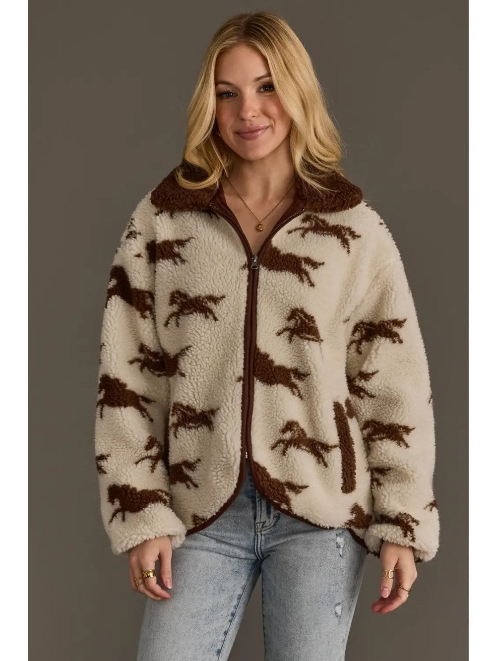 Fleece Horse Jacket|8126