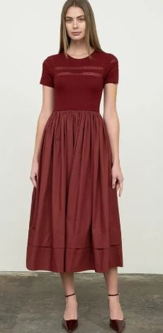 oxblood dress|6281