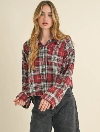 Multi Plaid Buttondown Shirts|6283