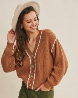 Stitch Sweater Cardigan|6396
