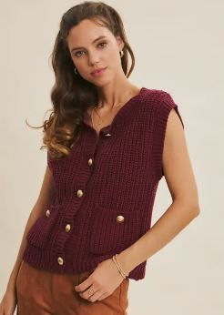 button down vest|6397