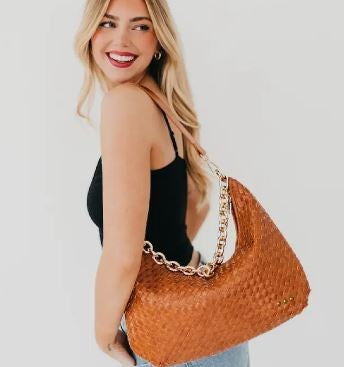 Sienna Slouchy Woven Shoulder Bagbrown|6412