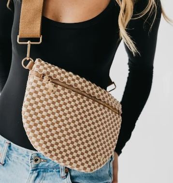 Westlyn Woven Bum Bag checkered tan|6419