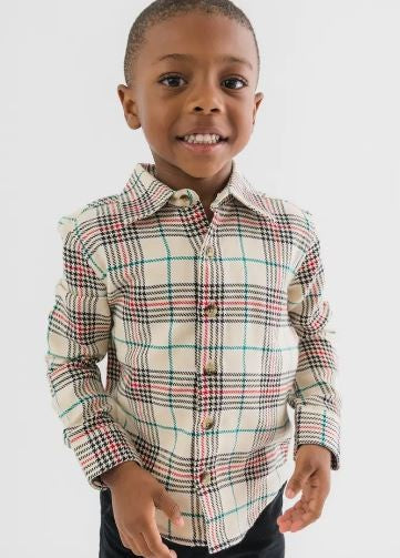 Plaid Long button down|6544