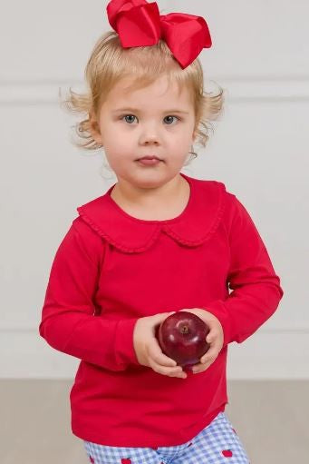 red Collar Long Sleeve|6548