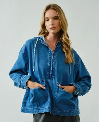 Oversized  Denim Pullover|6559