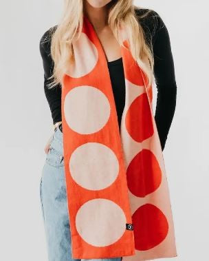 dot scarf orange|6580