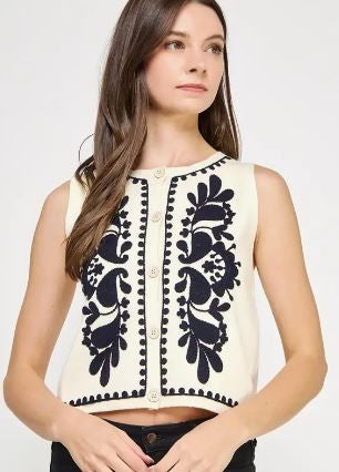 Knitted Vest Top|6674